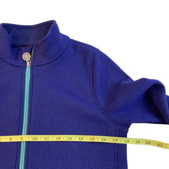 Spyder Waffle Knit Mock Neck Full Zip Jacket Purple Size XL 18 Youth - Picture 6 of 8